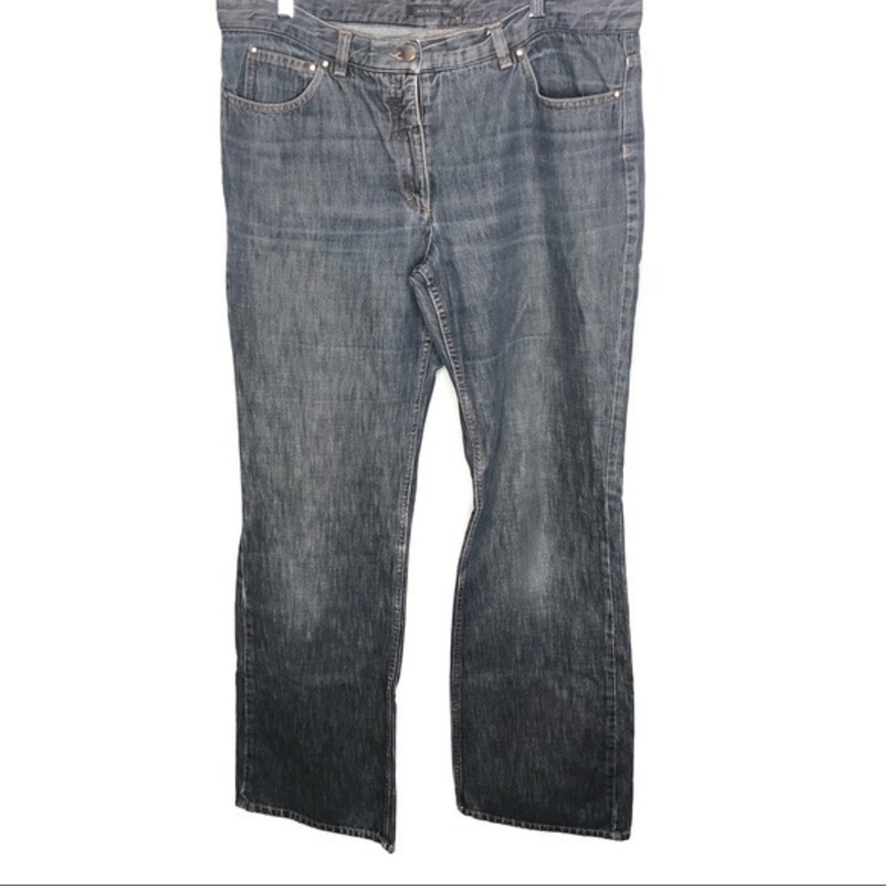 Elie Tahari straight leg denim blue jeans
